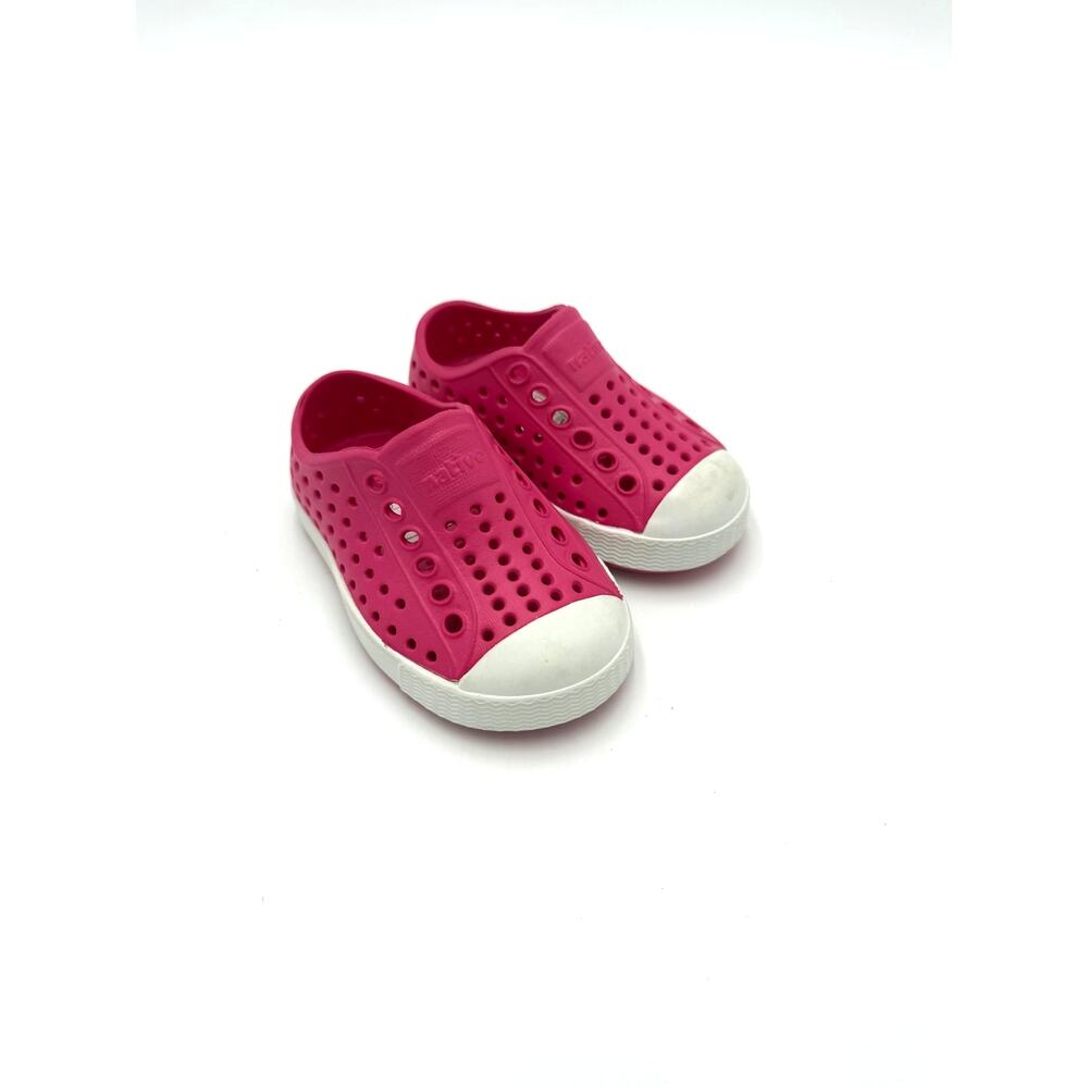 Native Jefferson Child Shoes - Hollywood Pink/Shell White - c4 (toddler 4)